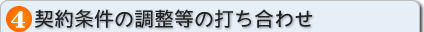 契約条件の調整等の打ち合わせ