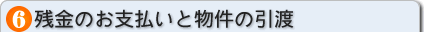 残金のお支払いと物件の引渡